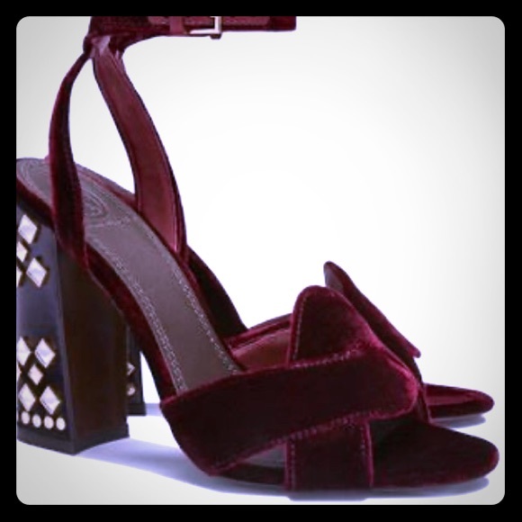 Tory Burch Shoes - Tory Burch Bowood Embellished Velvet Sandals